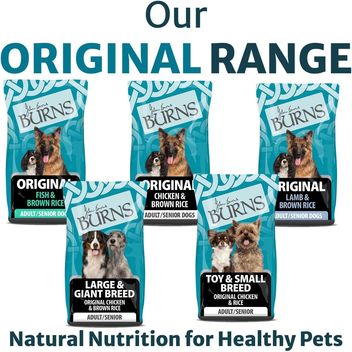 Burns Pet Nutrition Hypoallergenic Complete Dry Dog Food Adult and Senior Dog Original Chicken and Brown Rice 12 kg