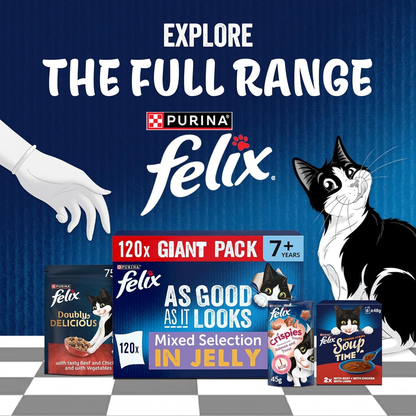 FELIX As Good As it Looks Senior 7+ Mixed in Jelly Wet Cat Food 120x85g