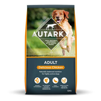 Autarky Hypoallergenic Delicious Chicken Dry Dog Food with Added Herbs, 12kg