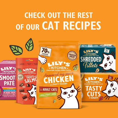 Lily’s Kitchen Made with a Natural Ingredients Tasty Cuts in Gravy with Chicken Adult Wet Cat Food 18 x 85g Tin