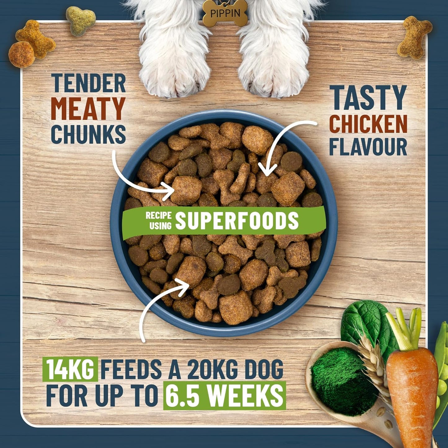 BAKERS Superfoods Adult Dry Dog Food Chicken with Vegetables 14kg