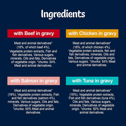 FELIX Tasty Shreds Mixed Selection in Gravy Wet Cat Food 120x80g