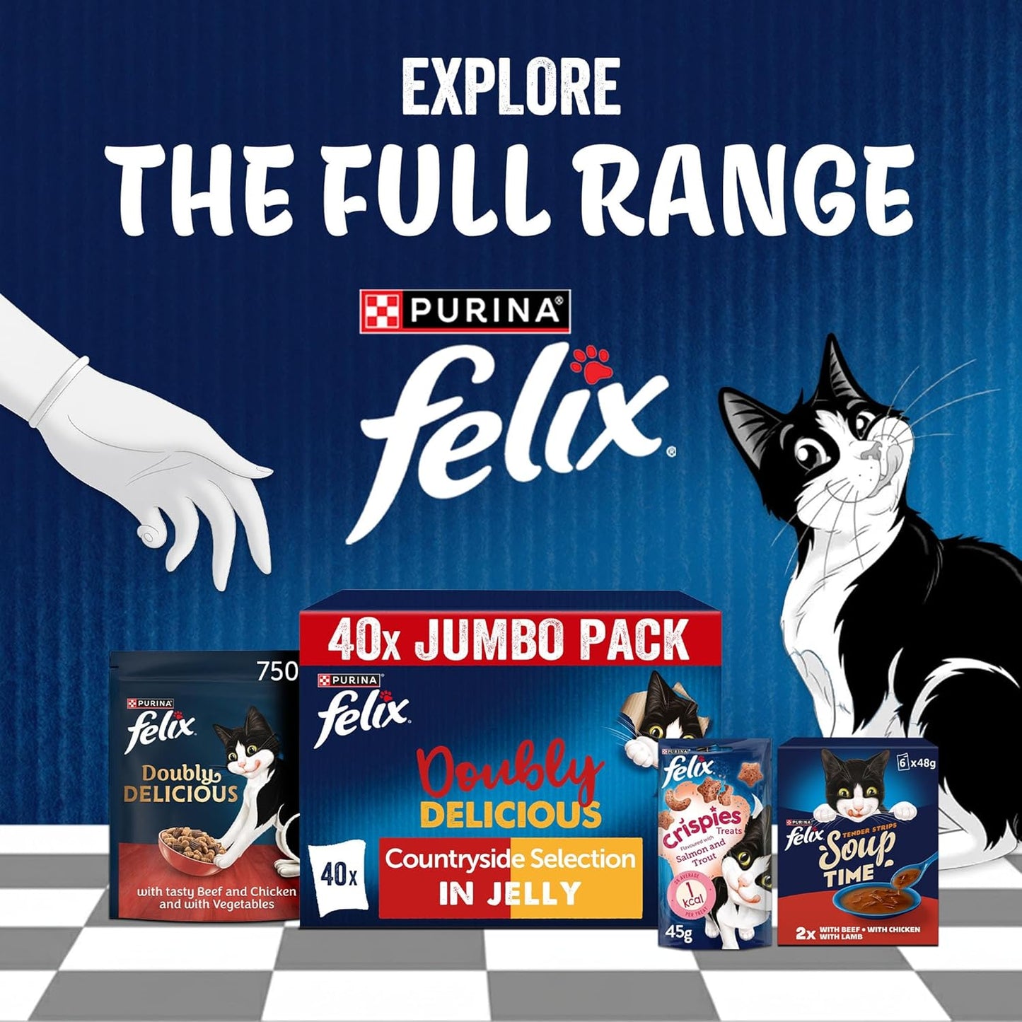 FELIX Doubly Delicious Countryside Selection in Jelly Wet Cat Food 40x85g