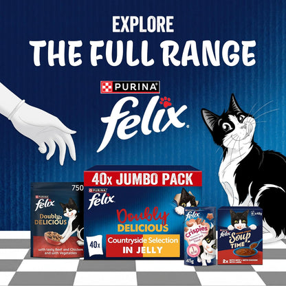 FELIX Doubly Delicious Countryside Selection in Jelly Wet Cat Food 40x85g