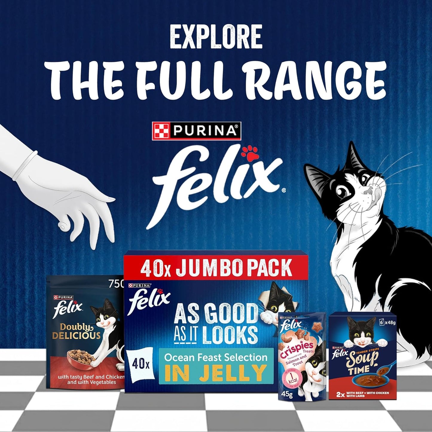 FELIX As Good As it Looks Ocean Feasts Wet Cat Food 40x85g